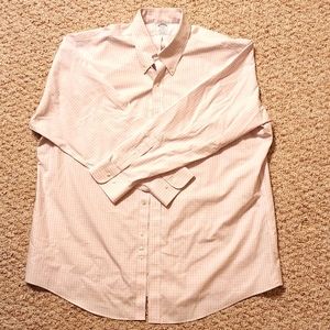 Brooks Brothers Pink and Blue Checkered Shirt Size "18"